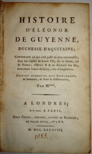 Histoire éléonor de - histoire,