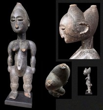 Art Tribal Africain Statue ATTIÉ Côte-d’ivoire Vers 1950/60 Old Akan Figure 52cm