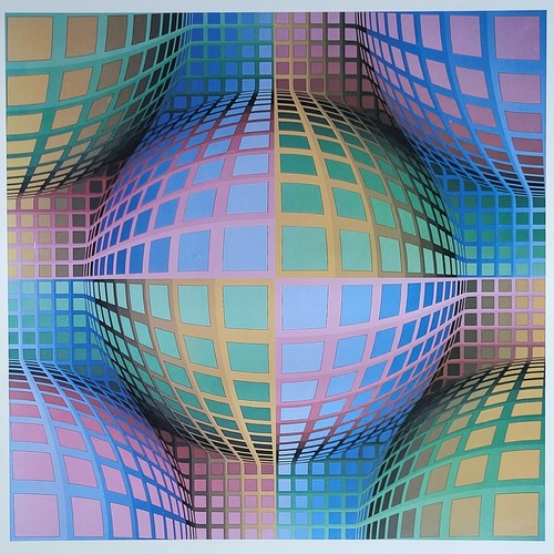 Victor vasarely offset vintage - vasarely,