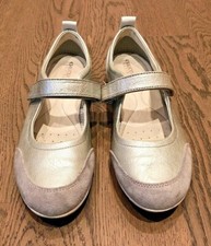 *** BALLERINES A BRIDE CHEVILLE ARGENTÉES GEOX T. IT. 38 FR. 39 TBE ***