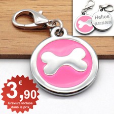 Gravure sur medaille acier ronde OS pour chien / animaux