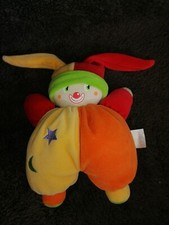 doudou clown jaune orange vert rouge Corolle Neuf
