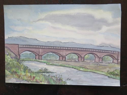 Vieux tableau aquarelle - tableau, À