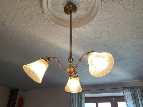 Lustre suspension art déco - suspension,