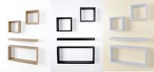 Unité Set 4 Bois en Flottant Rangement Présentation Mur Cubes Étagère Tablettes