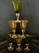 Verres Artland, Iris, lot de 6, grand modèle, vert, jaune, bulles, vin, cocktail