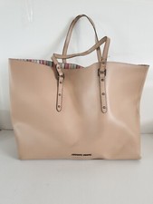 Grand sac fourre tout Armani Jeans beige, plusieurs tâches et usé dans les coins