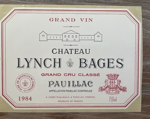 étiquette château lynch - Étiquette,