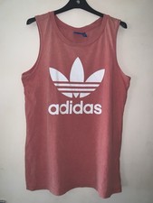 T Shirt Homme Debardeur Adidas Sport Fitness Corail Saumon Taille S
