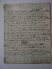 Vieux texte ancien  Impératrice Joséphine de Beauharnais