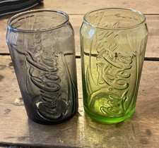 Lot de 2 VERRES COCA COLA DESIGN CANETTE COLLECTOR  MAC DO MC DONALD'S 2007