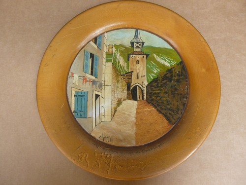 Ancienne assiette peinture sur
