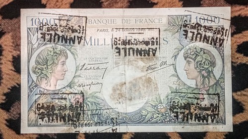 Billet 1000 francs commerce - commerce, et