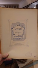 Partition ancienne Sonate de Benjamin Godard pour piano et violoncelle