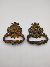 1 PAIRE DE POIGNÉES DE PIANO DE MEUBLE, MALLE, PORTE EN LAITON  13,5 cm