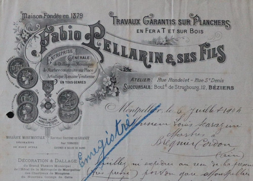Facture 1904 montpellier - 1904,