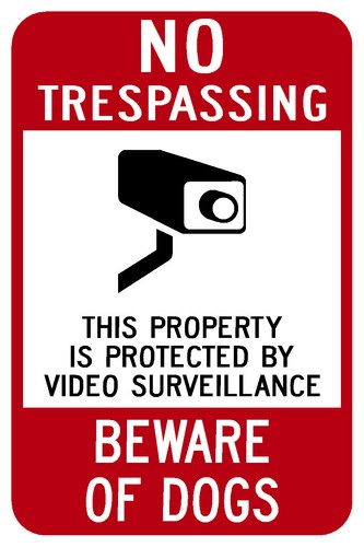 Trespassing beware of - trespassing...,