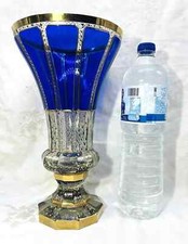 VASE MOSER GLAS BLEIKRISTALL KRISTALL ÜBERFANG BUNTE FARBIGES CRISTAL DE COULEUR