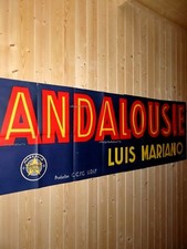 luis mariano ANDALOUSIE rare affiche bandeau cinema geant 2 panneaux 230x75 1950