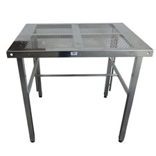 Adjustable height Perforated cleanroom table  100cm x 75xcm x 90 - 94cm