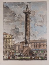 Colonna Antonina GIOVANNI BATTISTA PIRANESI (1720-1778) d'après gravure rehaussé