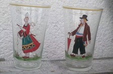 2 ANCIENS VERRES JUS DE FRUIT