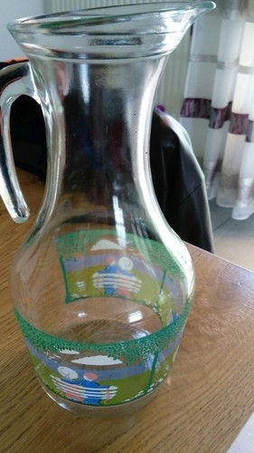 Pichet verre avec motifs - pichet,