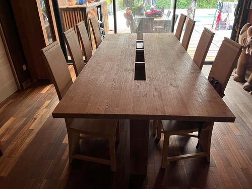 Table teck véritable 8 - table,