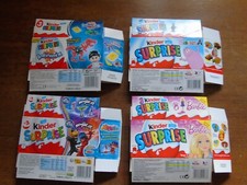lot de 14 Boîtes vides  kINDER surprise  WINX ASTERIX  BARBIE SCHTROUMPHS
