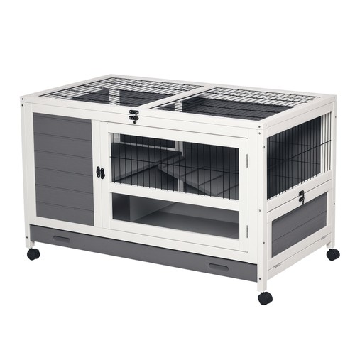 Pawhut clapier lapin - clapier,