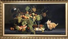 tableau huile sur toile De Patrice Skrabal, « Chasse aux papillons￼»￼