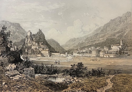 Roquesteron lithographie 1864 - lithographie,