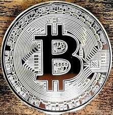 Médaille Bitcoin 2013 - monnaie dorée plaquée or - Ø41mm