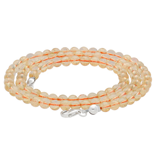 Citrine 4mm avec fermoir - citrine, Ø