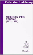 Annales du CAPES d'anglais (1971-1999), Collectif