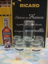 RICARD  6 verres jaune Lemon RICARD BIEN LIRE L'ANNONCE