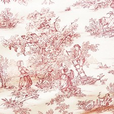 Tissu au mètre Toile de jouy Pastorale écru R Coton Bachette largeur 280 cm - MC