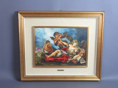 Tableau peint huile sur - peint,