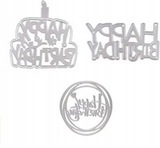 Coupe-Papier En Métal Pour Scrapbooking "Joyeux Anniversaire" 3 Pièces, 3 Pieces