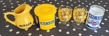 Collection Ricard. 2 Verres, 2 Pots en plastique dur, 1 Pichet Berger  céramique