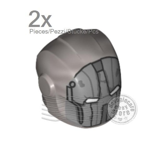 Lego 28631pb21 helmet iron - 2x,
