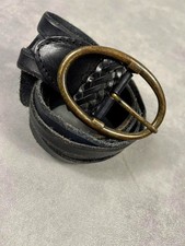Ceinture cuir noir style Y2K