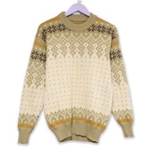 Pull Vintage Beige Et Marron