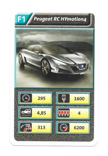 Carte peugeot rc - n°f1,