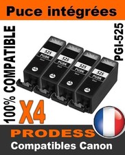 Lot de 4 cartouche-PRODESS - compatible PGI525 Canon Pixma MG8150