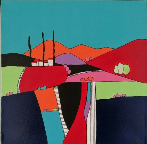 Tableau peinture paysage - peinture,,
