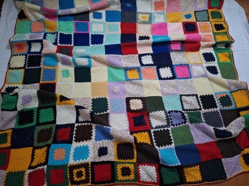 Grand plaid couverture - grand, vintage
