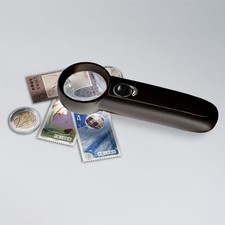 Loupe maniable, grossissementx6, lampe LED intégrée    Réf  324404
