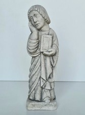 Statuette Religieuse pierre reconstituée signée J.L Delaroche Jeune moine 20ème