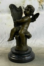 Putti Angelot Poêle Harpe